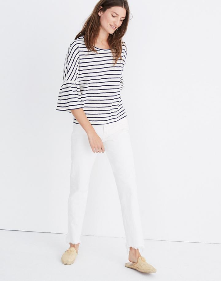 Madewell Flare-sleeve Tee In Stripe