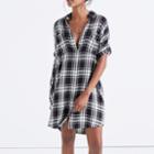 Madewell Courier Shirtdress In Gordon Plaid
