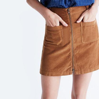 Madewell Corduroy Zip Mini Skirt
