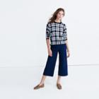 Madewell Plaid Button-back Sweater