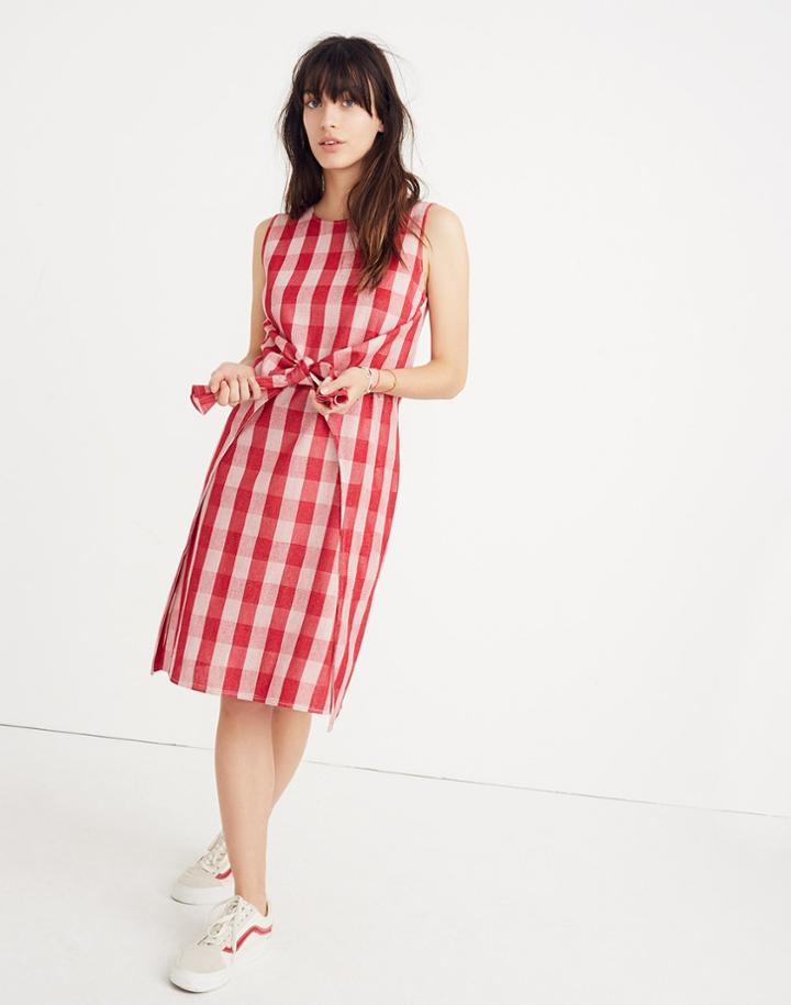 Madewell Caron Callahan Gingham Ada Wrap Dress