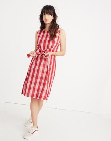 Madewell Caron Callahan Gingham Ada Wrap Dress