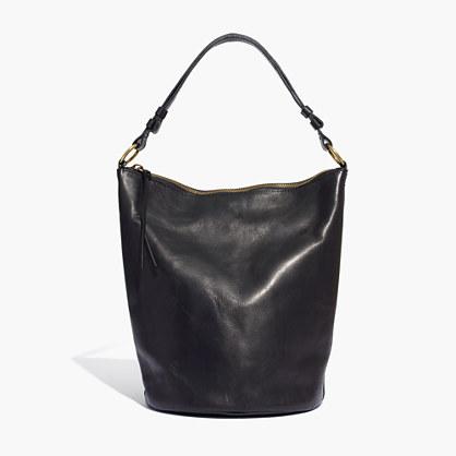 Madewell The Lisbon O-ring Bucket Bag In Leather