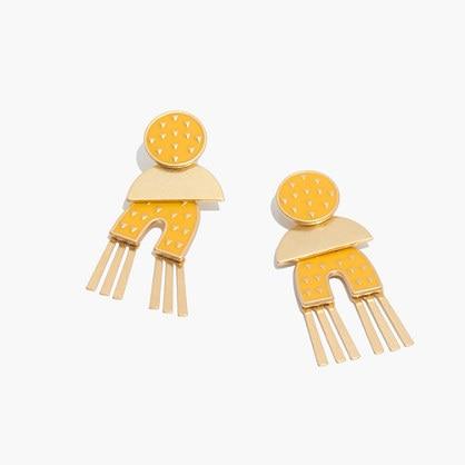 Madewell Mixed-metal Enamel Earrings
