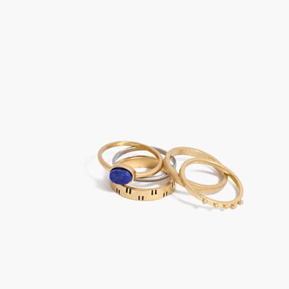 Madewell Lapis Stacking Rings