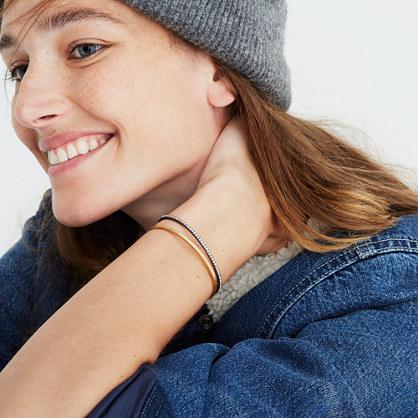 Madewell Pavé Cuff Bracelet Set