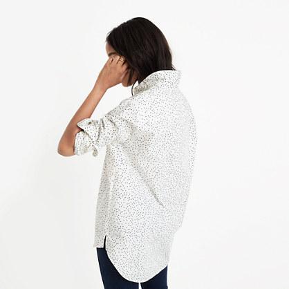 Madewell Oversized Ex-boyfriend Shirt In Dot Scatter