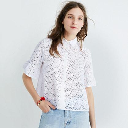 Madewell Eyelet Bell-sleeve Shirt