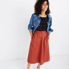 Madewell Palisade Button-front Midi Skirt