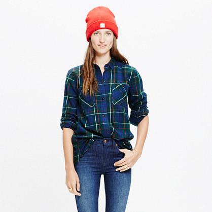 Madewell Flannel Ex-boyfriend Shirt In Ontario Plaid