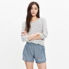 Madewell Pull-on Shorts In Railroad Stripe