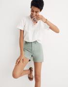 Madewell Emmett Shorts In Pale Evergreen