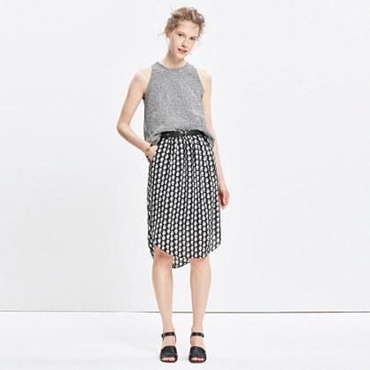Madewell Silk Island Skirt In Bloomstamp