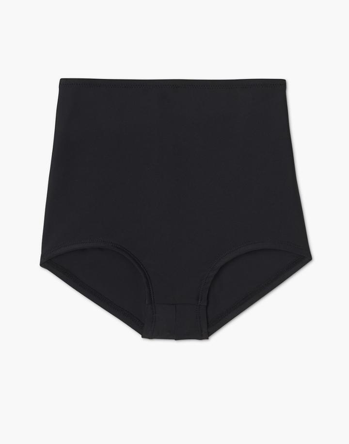Madewell Summersalt Classic High-rise Bikini Bottom In Black