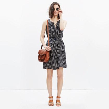 Madewell Silk Ville Dress In Coin Tile