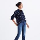 Madewell Pintuck Popover Shirt In Pansy Bouquet