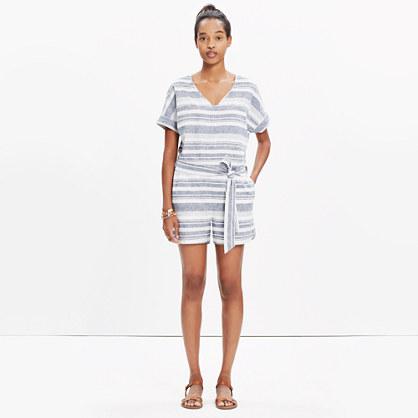 Madewell Perimeter Romper In Stripe