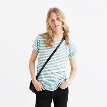 Madewell Whisper Cotton Crewneck Tee In Fenwick Stripe