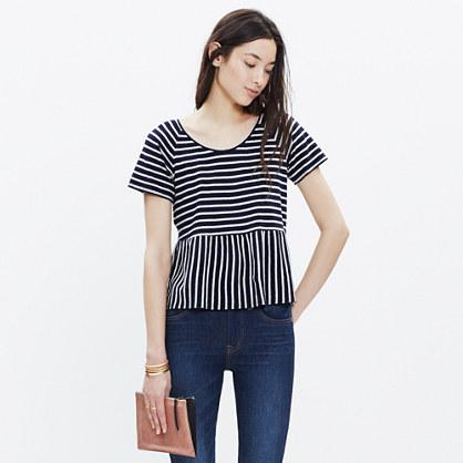 Madewell Swing Panel Tee In Stripe