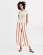 Madewell Huston Pull-on Crop Pants In Evelyn Stripe