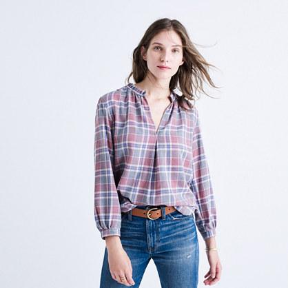 Madewell Rivet & Thread Gathered-collar Shirt In Avery Plaid