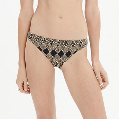 Madewell Hipster Bikini Bottom In Woodcut Diamond