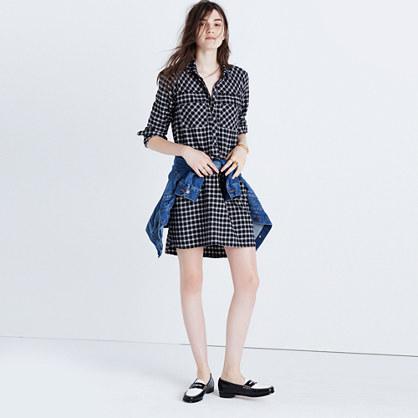 Madewell Daywalk Shirtdress In Hilldale Plaid