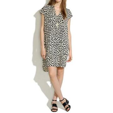 Madewell Morningside Shiftdress In Leopard Sketch