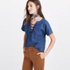 Madewell Denim Lace-up Top