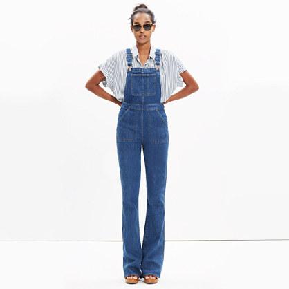 Madewell Flea Market Flare Overalls In Rita Wash
