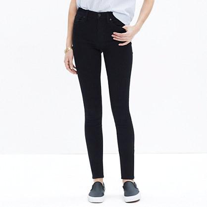 Madewell 9" High Riser Skinny Skinny Jeans In Black Frost