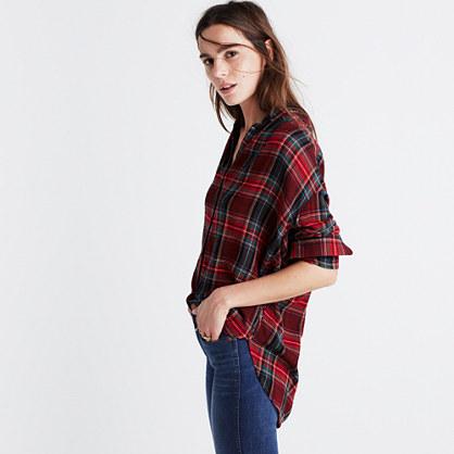 Madewell Central Long-sleeve Shirt In Tartan Plaid