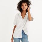 Madewell Flannel Courier Shirt In Stripe