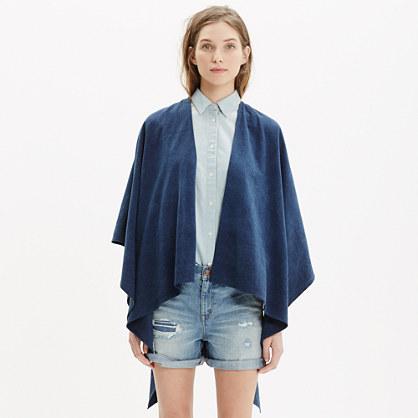Madewell Almond Surfboard&trade; Silk Shibori Poncho