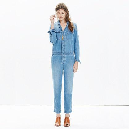 Madewell Denim Riveter Coverall Jumpsuit