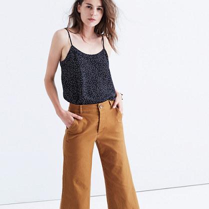 Madewell Silk Inset Cami In Dot Scatter