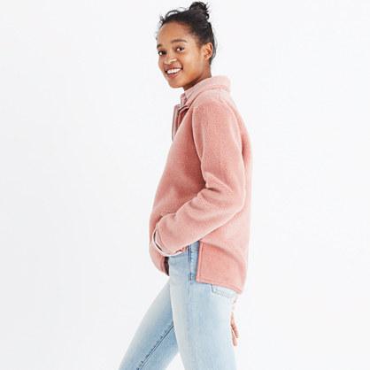 Madewell Pink Sherpa Popover Top