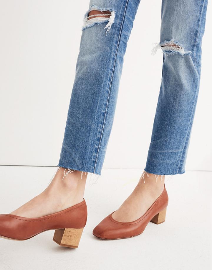 Madewell The High-rise Slim Crop Boyjean: Knee-rip Edition