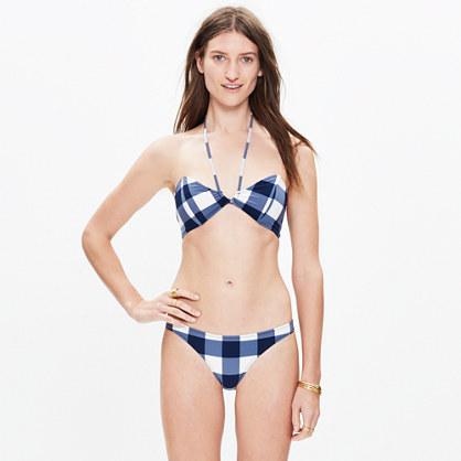 Madewell Pale™ Gingham Bikini Top