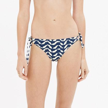 Madewell Loop-tie Bikini Bottom In Batik Wave