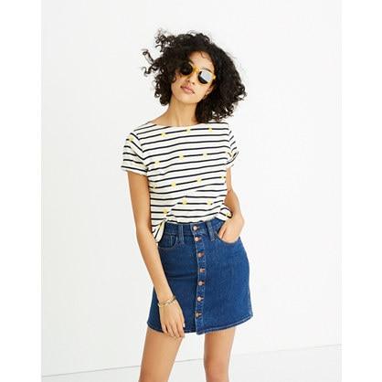 Madewell Button-front Straight Jean Skirt In Arroyo Wash