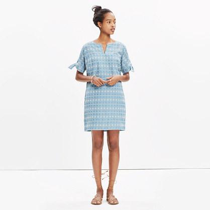 Madewell Embroidered Tie-sleeve Dress