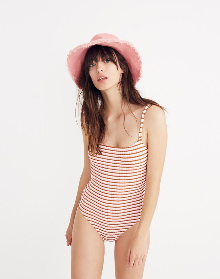 Madewell Madewell X Solid & Striped Nina One-piece Swimsuit In Canyon Stripe