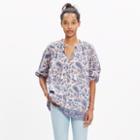 Madewell Camelia Tassel Top In Flora Paisley