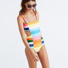 Madewell Mara Hoffman&reg; Cutout-side One-piece Swimsuit In Vela Print