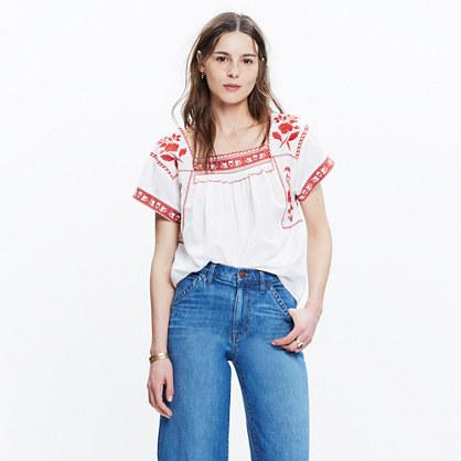 Madewell Embroidered Wildfield Top
