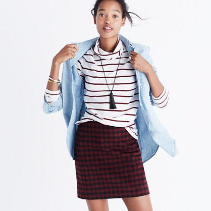 Madewell Buffalo Check Upstate Skirt