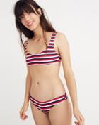 Madewell Solid & Striped Elle Bikini Top In American Stripe
