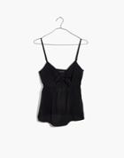 Madewell Silk Tie-front Keyhole Cami Top