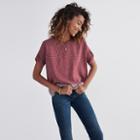 Madewell Silk Premiere Bow-back Tee In Ascot Tile